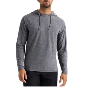 Rhone Reign Performance Lightweight Hoodie Heather Gray Athleisure Gym-XXL